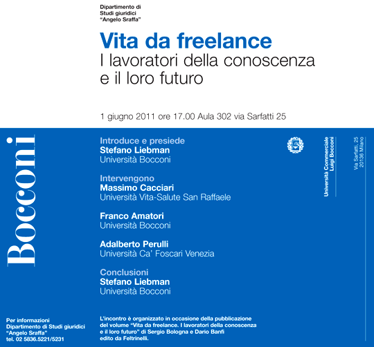 Invito Vita da Freelance Bocconi