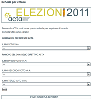 VOTA IL NUOVO CD ACTA